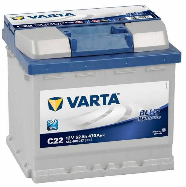 Akumulator VARTA Blue Dynamic C22 52Ah 470A