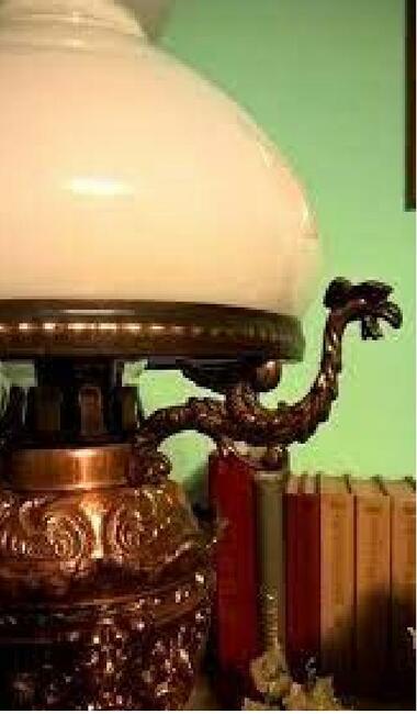 Miedziana lampa ala naftowa - styl retro