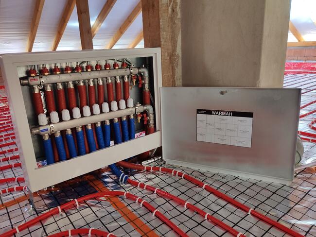 WARMAH ogrzewanie podłogowe montaż kotłowni wylewki