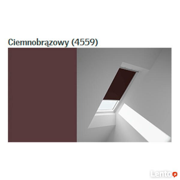 Roleta zaciemniająca DKL M08 4559 kolor ciemnobrązowy VELUX