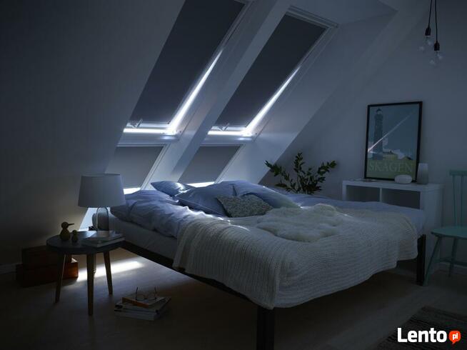 Roleta zaciemniająca DKL M08 4559 kolor ciemnobrązowy VELUX