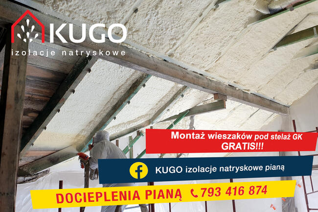 Ocieplenia pianką PUR, Piana, izolacja natryskowa poddasza