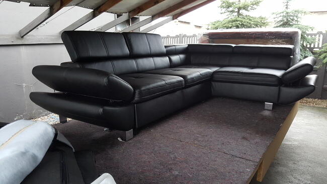 Narożnik Skóra naturalna + spanie