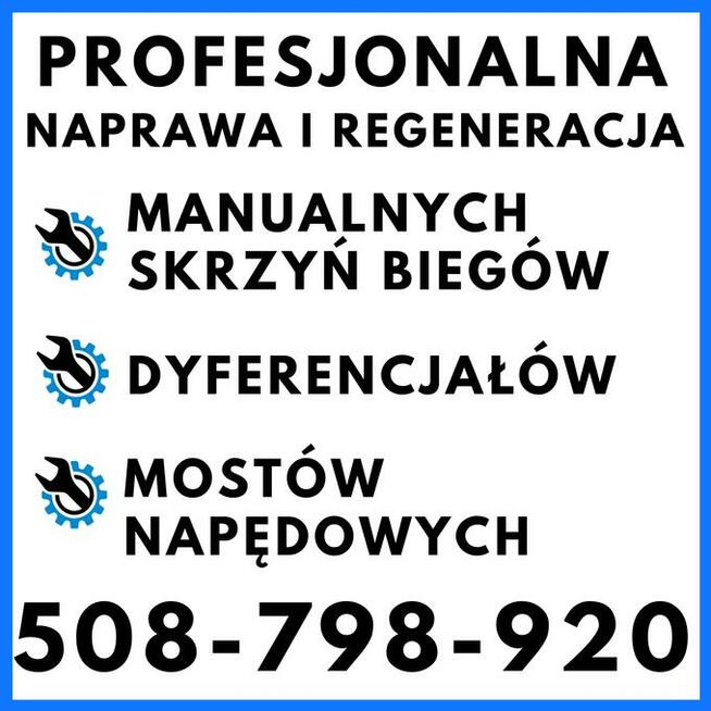 Naprawa mostu dyferencjału skrzyni biegów 508798920