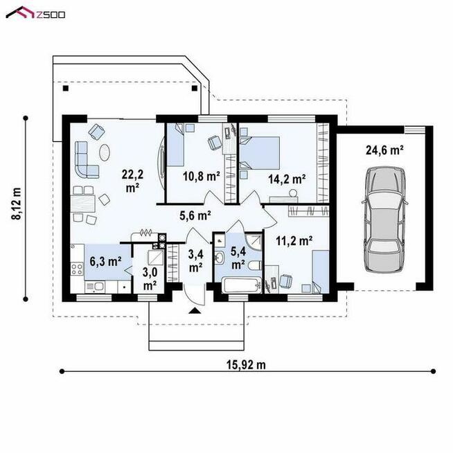 Domy szkieletowe, drewniane, całoroczne
