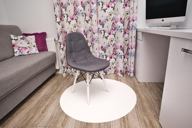 Podkładka pod krzesło mata 2mm okrągła PCV fi 100