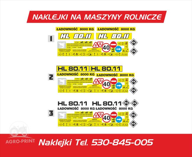 Naklejki IFA HL 80.11 każdy model- mocne, laminat UV