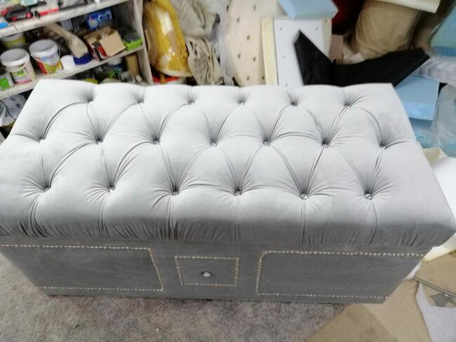 wyprzedaz Skrzynia pufa otwierana 100cm od ręki glamour