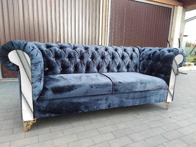 Sofa mega glamour z f spania chesterfield złoty profil