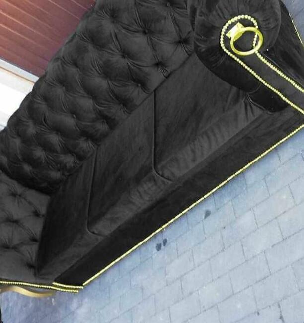 Sofa chesterfield kołatki głębokie pikowania glamour