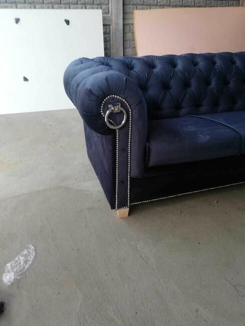 Sofa chesterfield kołatki głębokie pikowania glamour
