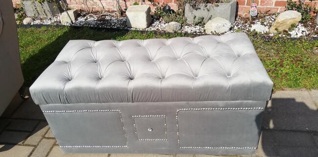 wyprzedaz Skrzynia pufa otwierana 100cm od ręki glamour