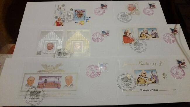 Sprzedam koperty okolicznościowe Jan Paweł II - Polska - USA