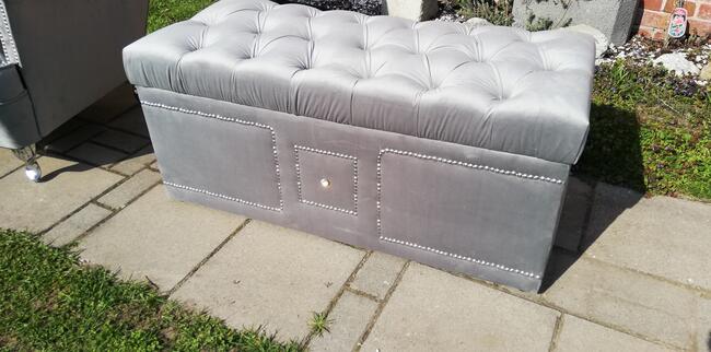 wyprzedaz Skrzynia pufa otwierana 100cm od ręki glamour