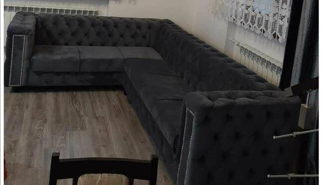 narożnik z f spania glamour chesterfield głębokie pikowania