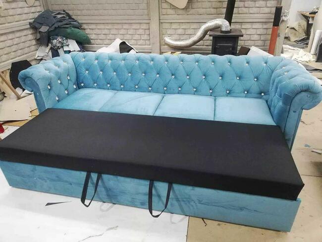 Sofa 250dluga chesterfield f spania delfin glamour