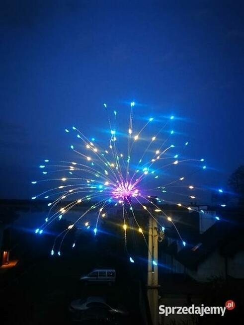 dmuchawiec fajerwerki solar biale cieple 200 led - 1 szt