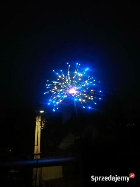 dmuchawiec fajerwerki solar biale cieple 200 led - 1 szt