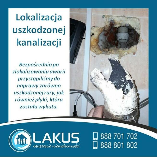 Lokalizacja wycieków, termowizja, naprawiamy awarię.