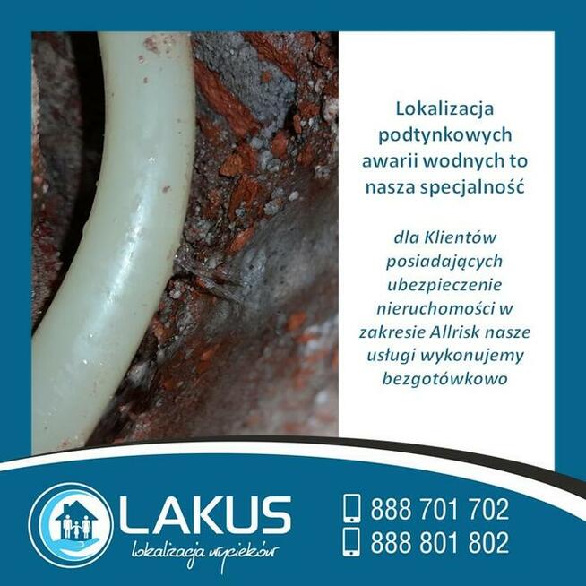 Lokalizacja wycieków, termowizja, naprawiamy awarię.