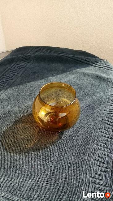 Serwis- 6 filiżanek, talerzyki, cukiernica kolor bursztynowy