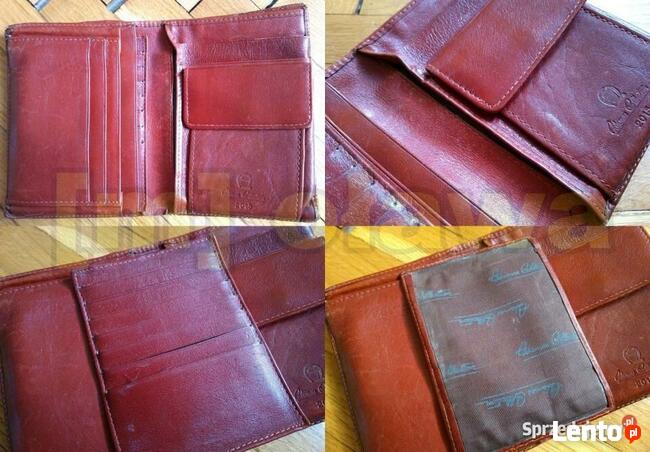 portfel męski brązowy pojemny zgrabny dużo przegródek