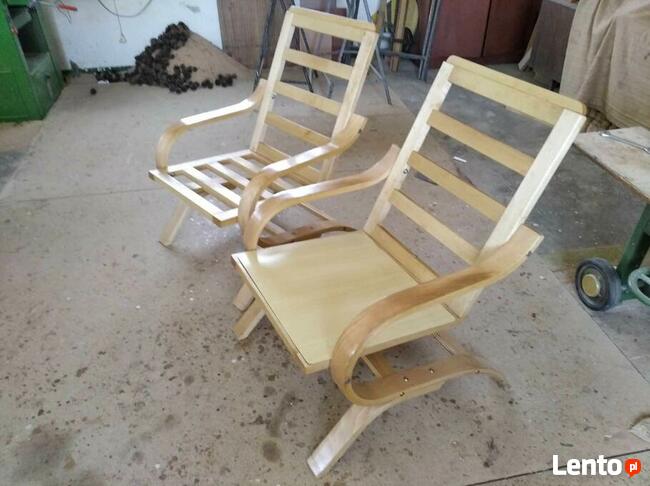 FOTELE SZKIELETOWE DREWNIANE BEZBARWNE LAKIEROWANE