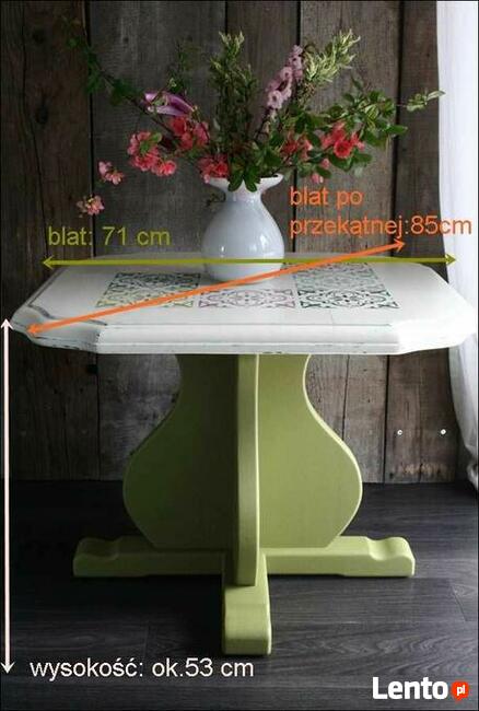 STOLIK kawowy - ręcznie malowany