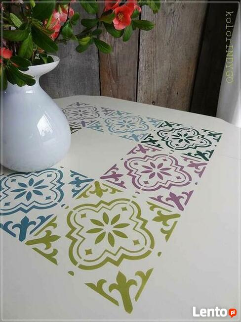 STOLIK kawowy - ręcznie malowany