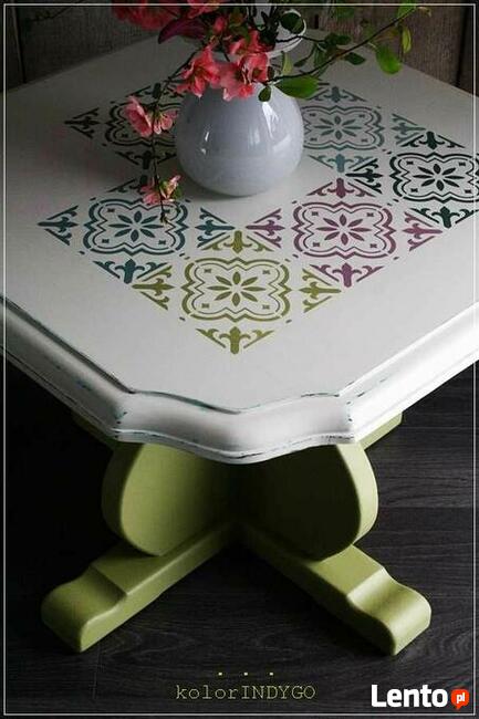 STOLIK kawowy - ręcznie malowany