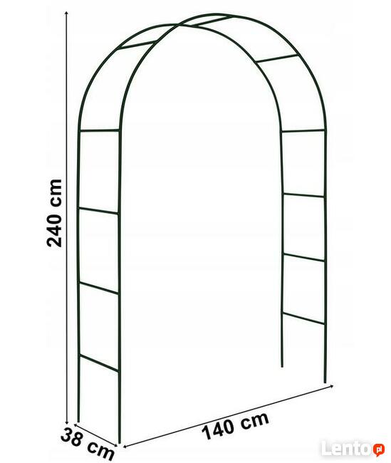 PERGOLA OGRODOWA METALOWA ŁUK NA RÓŻE KWIATY 240cm