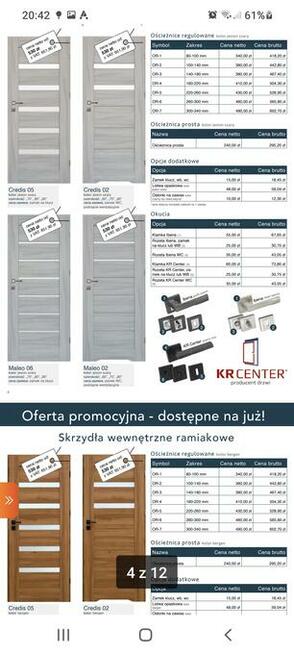 Drzwi pokojowe łazienkowe od ręki