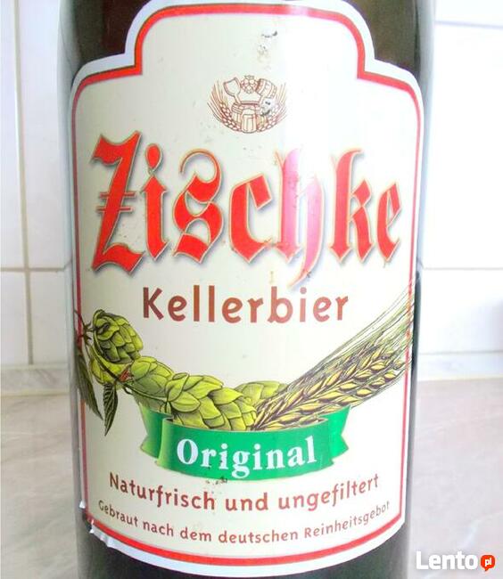 BUTELKA od piwa ZISCHKE Kellerbier poj. 3,0 l. Krachla pałąk