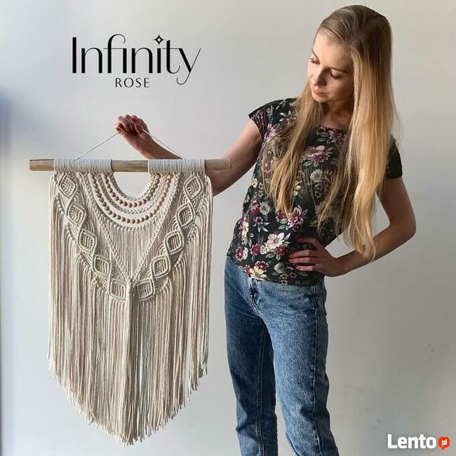 Makrama Infinity Rose produkt polski cappuccino