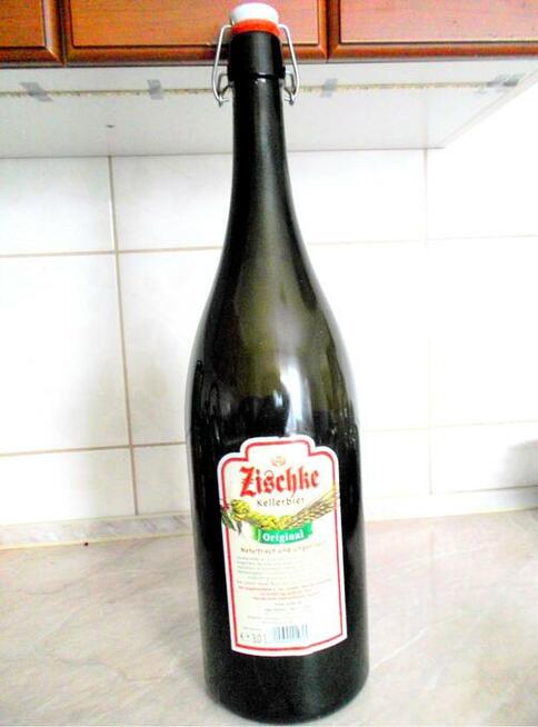 BUTELKA od piwa ZISCHKE Kellerbier poj. 3,0 l. Krachla pałąk