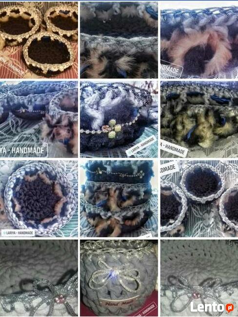 Torebki, koszyki, dywaniki, legowiska dla zwierząt, i inne.