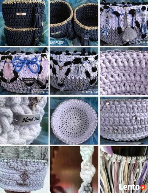 Torebki, koszyki, dywaniki, legowiska dla zwierząt, i inne.