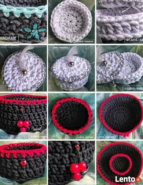 Torebki, koszyki, dywaniki, legowiska dla zwierząt, i inne.