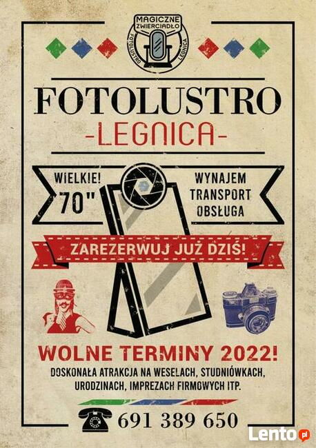 Tanio MEGA FOTOLUSTRO / Fotobudka Selfie Mirror 70’’4K Promo