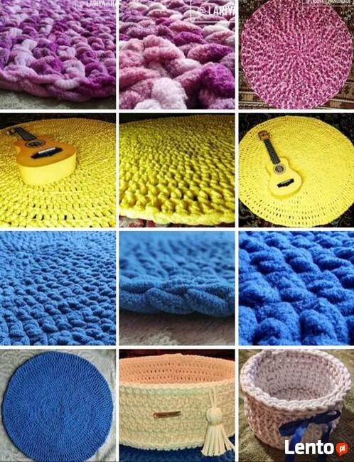 Torebki, koszyki, dywaniki, legowiska dla zwierząt, i inne.