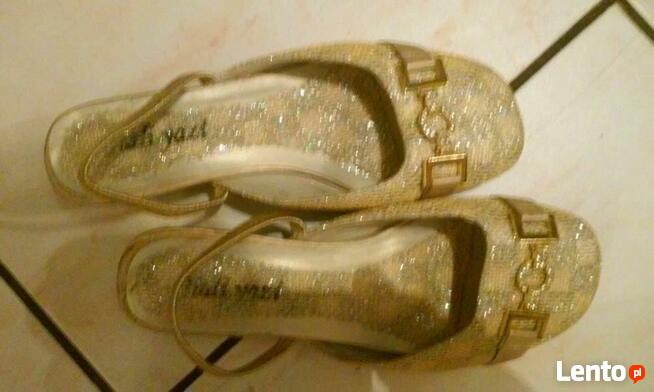 Buty damskie wizytowe brokatowe
