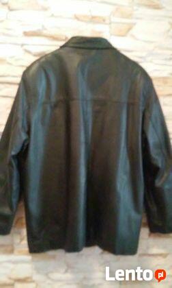 Kurtka męska skórzana z pikowaną podpinką