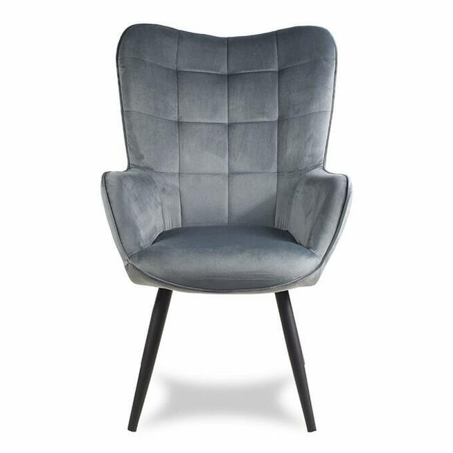 Fotel uszak welurowy szary ! Promocja ! Darmowa dostawa