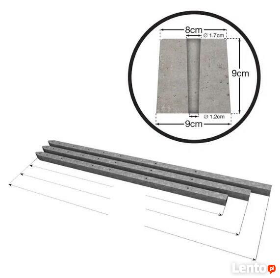 SŁUPKI OGRODZENIOWE SADOWNICZE OGRODNICZE BETONOWE BELKI 300