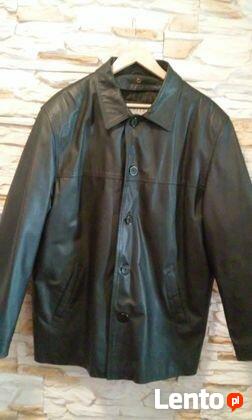 Kurtka męska skórzana z pikowaną podpinką