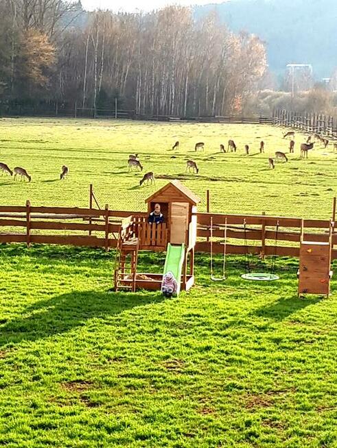 BIESZCZADY nowe luksusowe caloroczne domki z mini ZOO