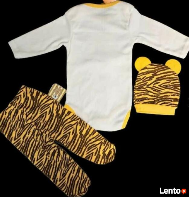 Komplet niemowlęcy Tygrysek r 62 nowy 100% bawełny