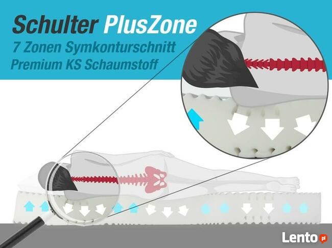 23cm materac 90x200 piankowy ortopedyczny 7stref