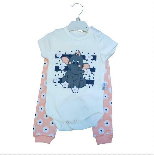 Komplet niemow z krótkim rękawem r: 3M,6M,9M,12M