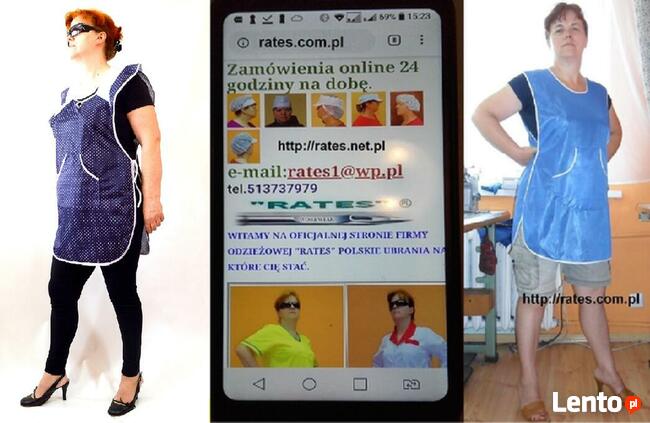 Fartuchy robocze damskie Firmy RATES